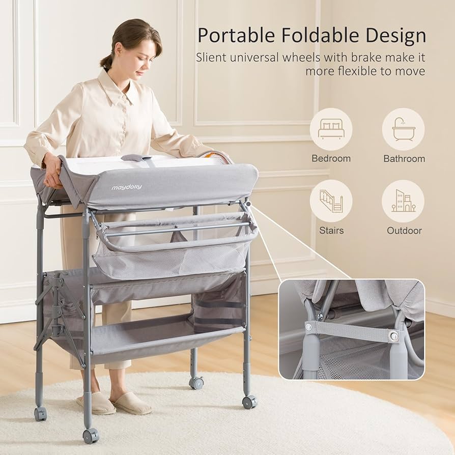 Amazon.com : Maydolly Baby Changing Table, Portable Folding